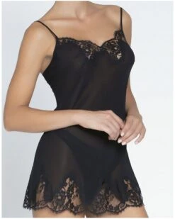 Babydoll Transparente Lise Charmel Splendeur Soie (Noir) -Sloggi Soldes Boutique babydoll transparente lise charmel splendeur soie noir 2