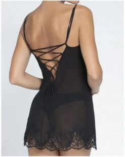 Babydoll Transparente Lise Charmel Splendeur Soie (Noir) -Sloggi Soldes Boutique babydoll transparente lise charmel splendeur soie noir 3