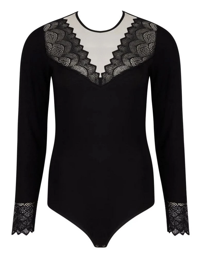 Body Manches Longues Antigel Sexy Bohème (Noir) 2 Body Manches Longues Antigel Sexy Bohème (Noir) – Image 2