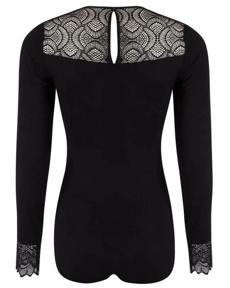 Body Manches Longues Antigel Sexy Bohème (Noir) 5 Body Manches Longues Antigel Sexy Bohème (Noir) – Image 5
