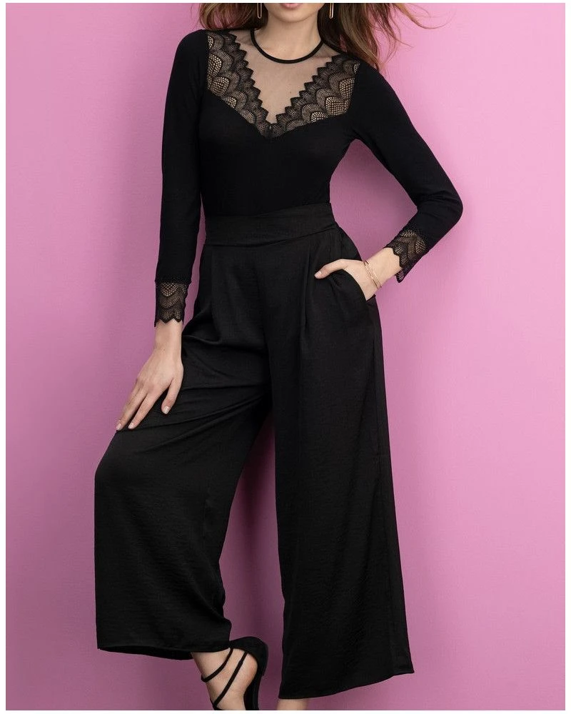 Body Manches Longues Antigel Sexy Bohème (Noir) 6 Body Manches Longues Antigel Sexy Bohème (Noir) – Image 6