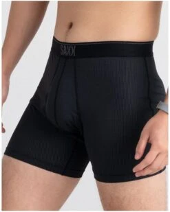 Boxer à Braguette Saxx Quest (Noir) -Sloggi Soldes Boutique boxer a braguette saxx quest noir 4