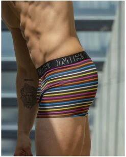 Boxer Ron HOM Lot De 2 (Noir/Stripes) -Sloggi Soldes Boutique boxer ron hom lot de 2 noirstripes 2