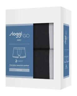 Boxers Longs Sloggi Men GO ABC (Lot De 2) (Noir) -Sloggi Soldes Boutique boxers longs sloggi men go abc lot de 2 noir 5