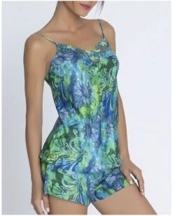 Caraco Lise Charmel Grâce Aquatique (Floral Aqua) -Sloggi Soldes Boutique caraco lise charmel grace aquatique floral aqua 3