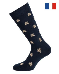 Chaussettes Homme En Coton Maison Broussaud Les Abeilles D'or Napoléon (Marine)