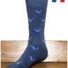 Chaussettes Homme En Coton Maison Broussaud Permanent Coqs (Mousson/Bleu)