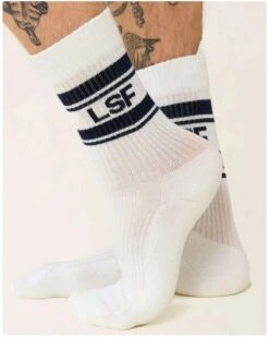 Chaussettes Mi-hautes En Coton Le Slip Français Wilfried (Blanc)
