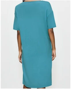 Chemise De Nuit à Manches Courtes En Modal Nuit Triumph (Quiet Turquoise) -Sloggi Soldes Boutique chemise de nuit a manches courtes en modal nuit triumph quiet turquoise 2