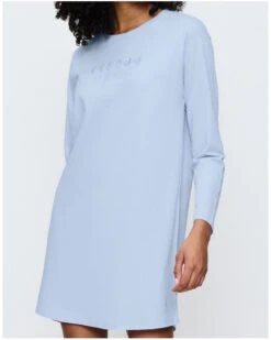 Chemise De Nuit à Manches Longues 100% Coton Triumph Nuit (Ice)