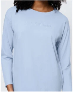 Chemise De Nuit à Manches Longues 100% Coton Triumph Nuit (Ice) -Sloggi Soldes Boutique chemise de nuit a manches longues 100 coton triumph nuit ice 3