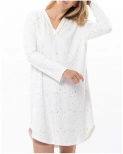 Chemise De Nuit Interlock 100% Coton Le Chat Luna (Ecru) -Sloggi Soldes Boutique chemise de nuit interlock 100 coton le chat luna ecru 4