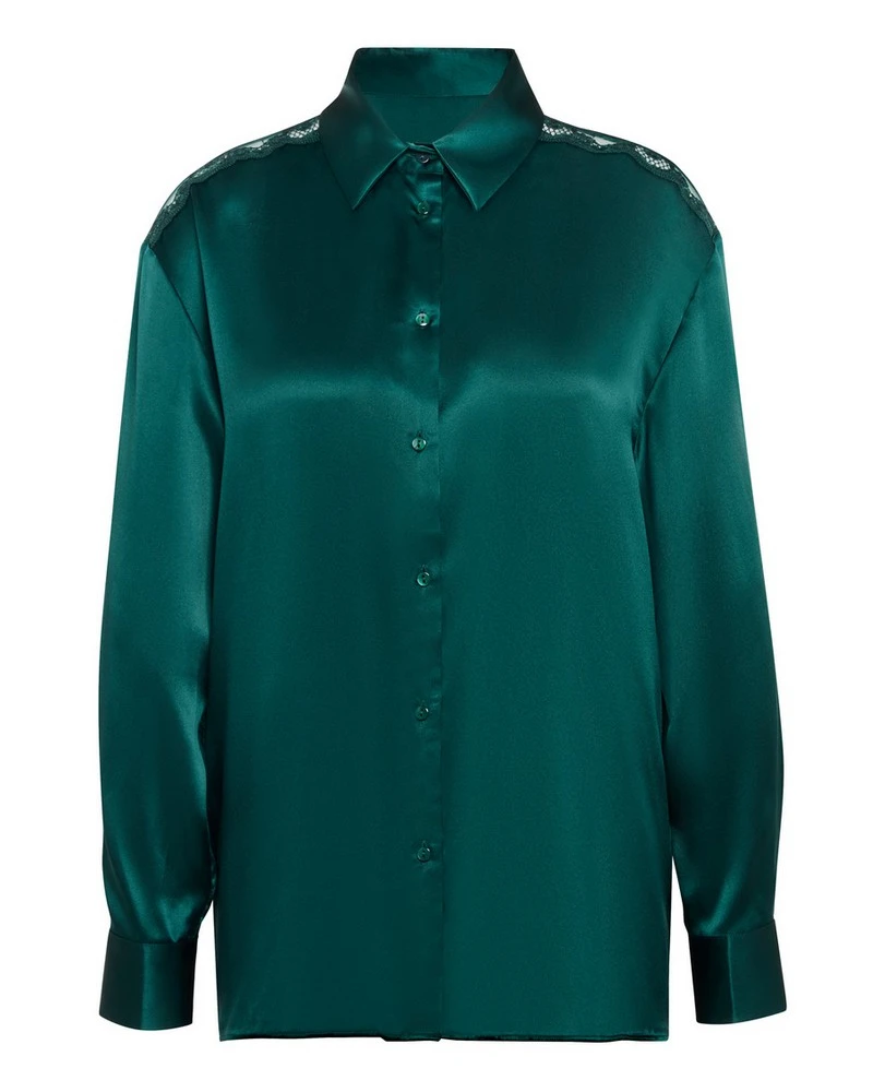 Simone Perele Chemise En Soie Simone Pérèle Love Me (Emeraude) 2 Simone Perele Chemise En Soie Simone Pérèle Love Me (Emeraude) – Image 2