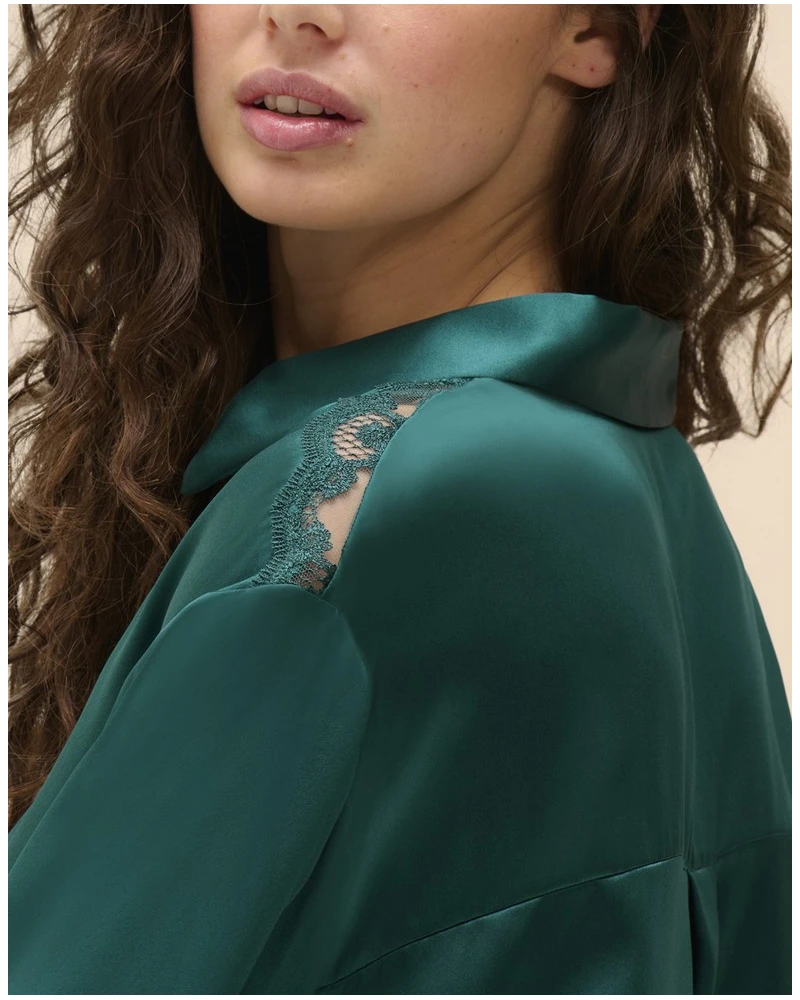 Simone Perele Chemise En Soie Simone Pérèle Love Me (Emeraude) 4 Simone Perele Chemise En Soie Simone Pérèle Love Me (Emeraude) – Image 4