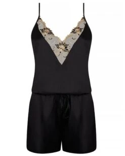 Combi-short En Soie Lise Charmel Eblouissante Icone (Or Nuit)