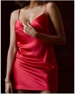 Combinette 100% Soie Tracy Marjolaine (Rouge)