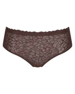 Devant -Sloggi Soldes Boutique culotte taille haute sloggi zero feel lace ebony brown 1