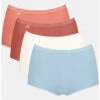 Culottes Basic + Maxi (lot De 4) Sloggi (Brique/corail/blanc/ciel)