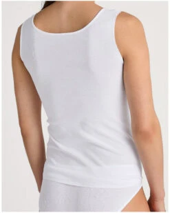 Débardeur Calida Cotton Desire 100% Coton (Blanc) 5 Débardeur Calida Cotton Desire 100% Coton (Blanc) -Sloggi Soldes Boutique debardeur calida cotton desire 100 coton blanc 2