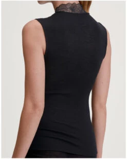 Débardeur Calida Glam Laine & Soie (Noir) -Sloggi Soldes Boutique debardeur calida glam laine soie noir 2
