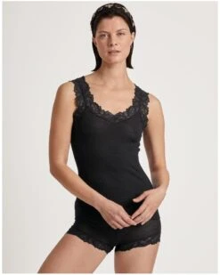 Débardeur Calida Laine & Soie Joy (Noir) -Sloggi Soldes Boutique debardeur calida laine soie joy noir 3
