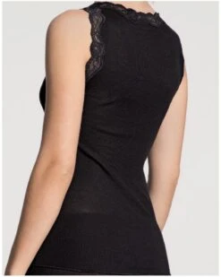 Débardeur Calida Richesse Lace Laine & Soie (Noir) -Sloggi Soldes Boutique debardeur calida richesse lace laine soie noir 2