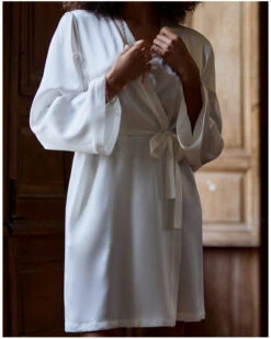 Déshabillé 100% Soie Tracy Marjolaine (Naturel) -Sloggi Soldes Boutique deshabille 100 soie tracy marjolaine naturel 2