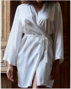 Déshabillé 100% Soie Tracy Marjolaine (Naturel)