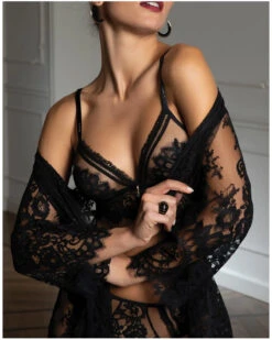 Déshabillé Court Lise Charmel Désirs De Venise (Noir)