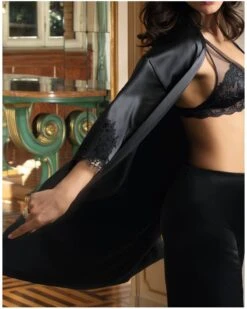 Déshabillé Lise Charmel Splendeur Soie (Noir) -Sloggi Soldes Boutique deshabille lise charmel splendeur soie noir 3