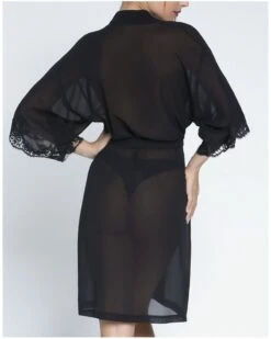 Déshabillé Transparent Lise Charmel Splendeur Soie (Noir) -Sloggi Soldes Boutique deshabille transparent lise charmel splendeur soie noir 3