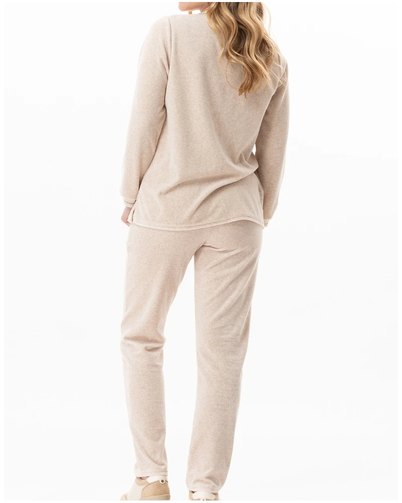 Ensemble Velours Col V Le Chat Country (Beige Chiné) 6 Ensemble Velours Col V Le Chat Country (Beige Chiné) – Image 6