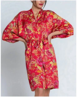Kimono Lise Charmel Forêt Rubis (Santal Rouge) -Sloggi Soldes Boutique kimono lise charmel foret rubis santal rouge 2