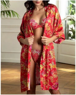 Kimono Lise Charmel Forêt Rubis (Santal Rouge) -Sloggi Soldes Boutique kimono lise charmel foret rubis santal rouge 5
