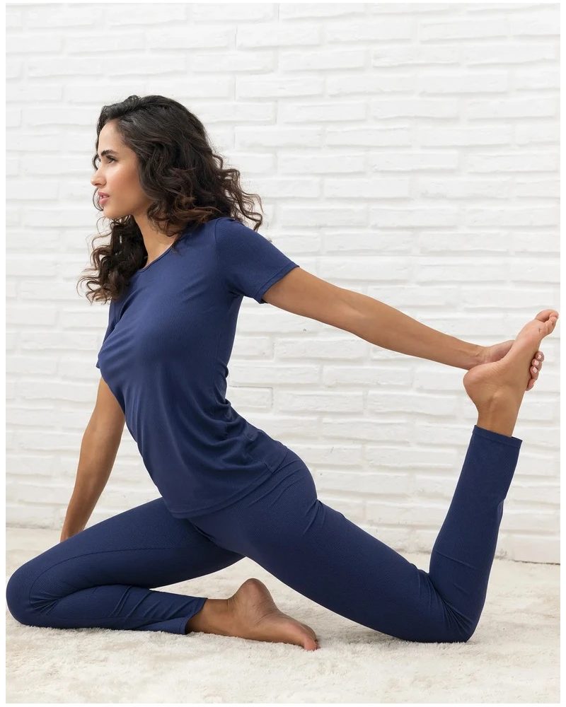 Legging Antigel En Mode Yoga (Bleu Yoga) 5 Legging Antigel En Mode Yoga (Bleu Yoga) – Image 5