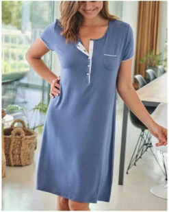 Liquette Manches Courtes Massana Bamboo (Bleu)