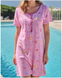 Liquettes Manches Courtes Massana Paradise Coton (Imprimé Rose)