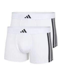 Lot De 2 Boxers Adidas Active Flex Coton (Blanc)