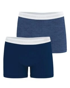 Lot De 2 Boxers Coton Bio Eminence Tailor (Marine/Bleu Chiné)