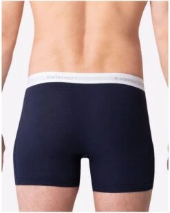 Lot De 2 Boxers Coton Bio Eminence Tailor (Marine/Bleu Chiné) -Sloggi Soldes Boutique lot de 2 boxers coton bio eminence tailor marinebleu chine 3