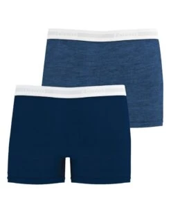 Lot De 2 Boxers Coton Bio Eminence Tailor (Marine/Bleu Chiné) -Sloggi Soldes Boutique lot de 2 boxers coton bio eminence tailor marinebleu chine 4