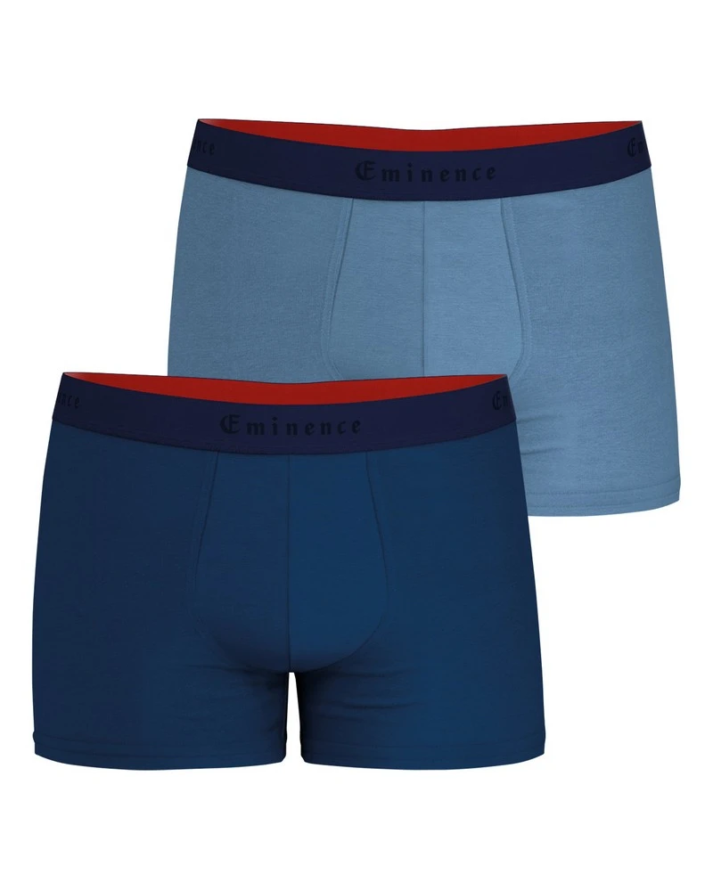 Lot De 2 Boxers Coton Eminence Daily Fait En France (Marine/Bleu) 1 Lot De 2 Boxers Coton Eminence Daily Fait En France (Marine/Bleu)