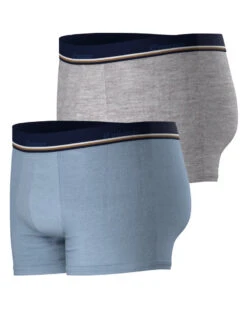 Lot De 2 Boxers Coton Stretch Eminence Club (Bleu/Gris Chiné) -Sloggi Soldes Boutique lot de 2 boxers coton stretch eminence club bleugris chine 2