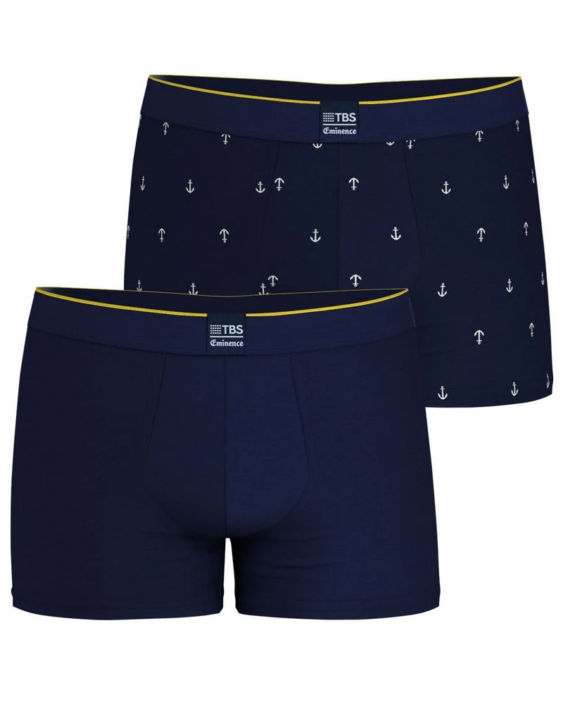 Lot De 2 Boxers En Coton Eminence Sailor (Marine/Ancre Marine) 1 Lot De 2 Boxers En Coton Eminence Sailor (Marine/Ancre Marine)