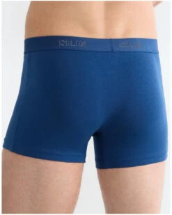 Lot De 2 Boxers En Coton Sloggi SLG Base (Bleu/Gris) -Sloggi Soldes Boutique lot de 2 boxers en coton sloggi slg base bleugris 3
