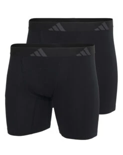 Lot De 2 Boxers Ergonomiques Adidas Active Flex Coton (Noir)
