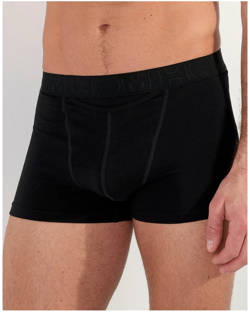 Lot De 2 Boxers HO1 Coton HOM Neels (Noir/Imprimé Noir) 2 Lot De 2 Boxers HO1 Coton HOM Neels (Noir/Imprimé Noir) – Image 2