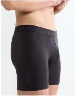 Lot De 2 Boxers Longs En Coton Sloggi SLG Base (Noir/Bleu) -Sloggi Soldes Boutique lot de 2 boxers longs en coton sloggi slg base noirbleu 3