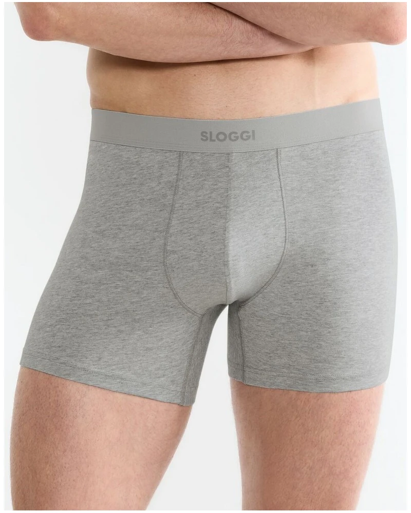 Lot De 2 Boxers Longs Sloggi For Men Ever Ease (Dark Grey Melange) 2 Lot De 2 Boxers Longs Sloggi For Men Ever Ease (Dark Grey Melange) – Image 2