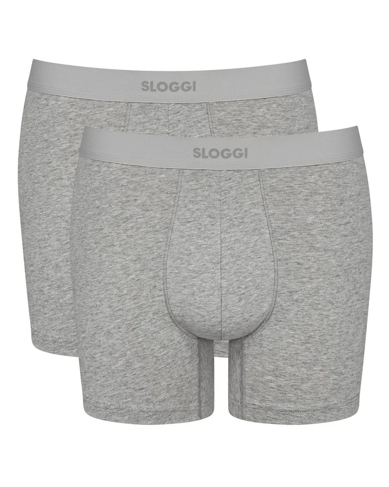 Lot De 2 Boxers Longs Sloggi For Men Ever Ease (Dark Grey Melange) 1 Lot De 2 Boxers Longs Sloggi For Men Ever Ease (Dark Grey Melange)